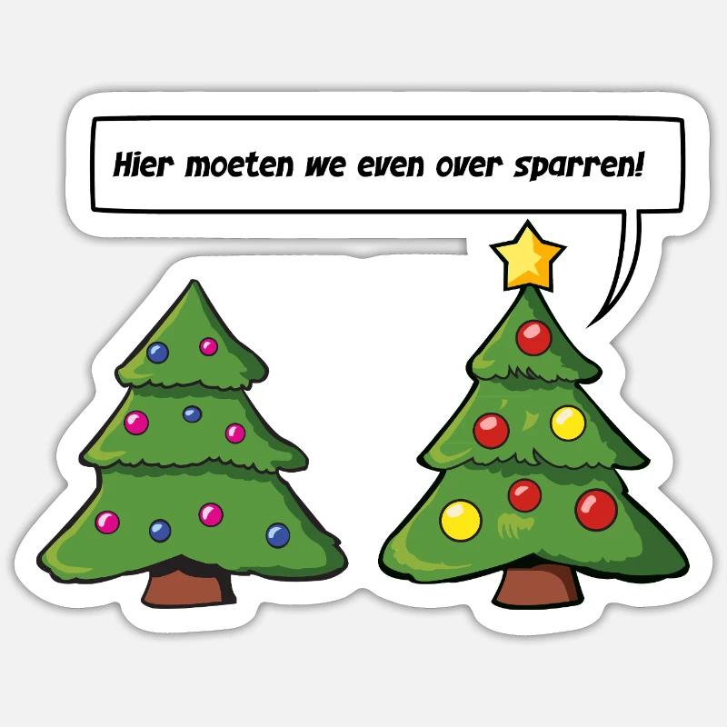Christmas tree sparring partner - Sticker size S (10 x 10 cm) - white matte