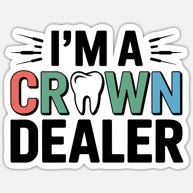  Dental Lab Technician Tools Design  - Sticker size S (10 x 10 cm) - white matte