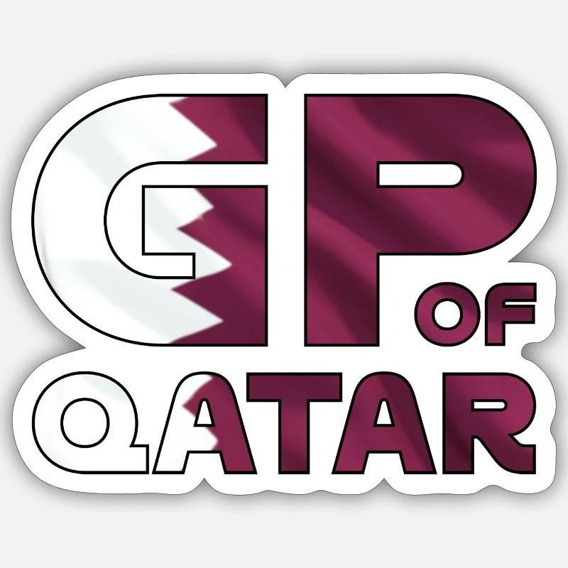 qatar_gp - Sticker size S (10 x 10 cm) - white matte