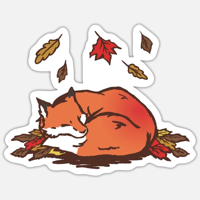Fox - Sticker Größe S (10 x 10 cm) - Mattweiß
