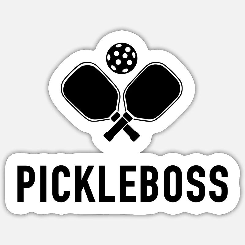 Gurkenboss - Sticker Größe S (10 x 10 cm) - Mattweiß