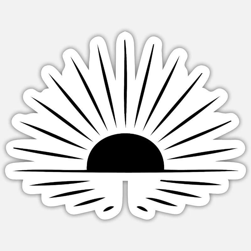 Rayon de soleil : la pleine conscience minimaliste Sticker taille S (10 x 10 cm)