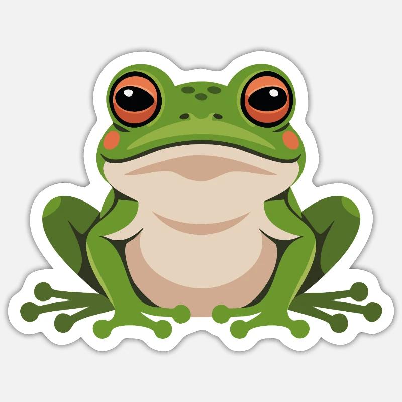 Frog - Sticker size S (10 x 10 cm) - white matte