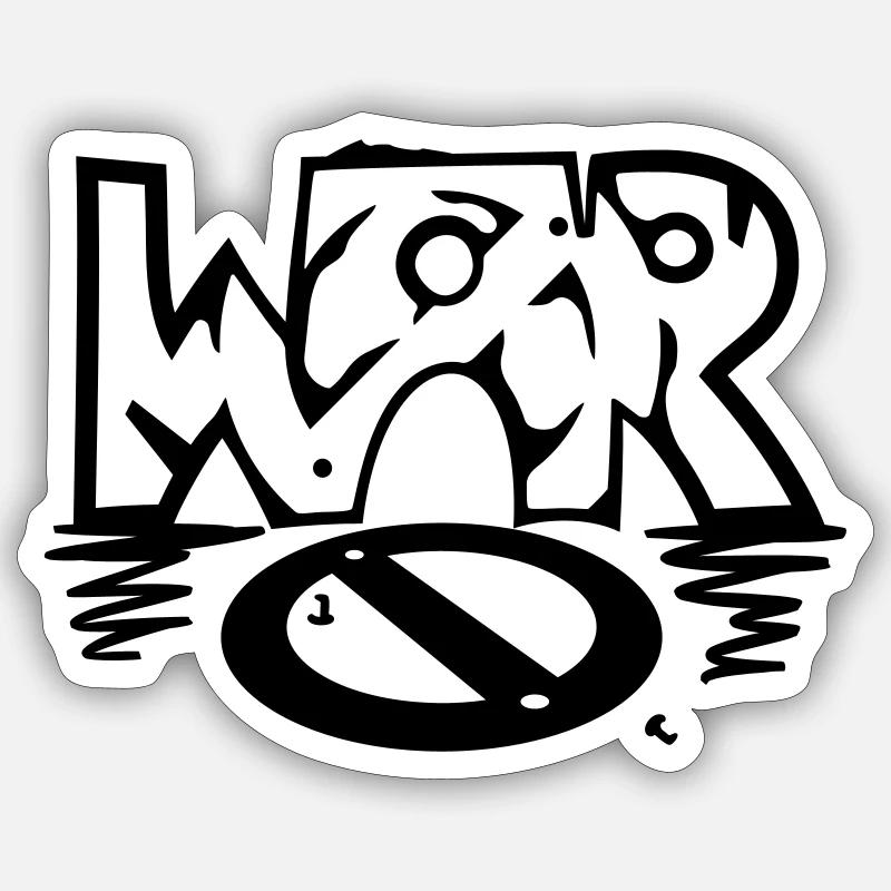 WAR / (No) war Sticker size S (10 x 10 cm)