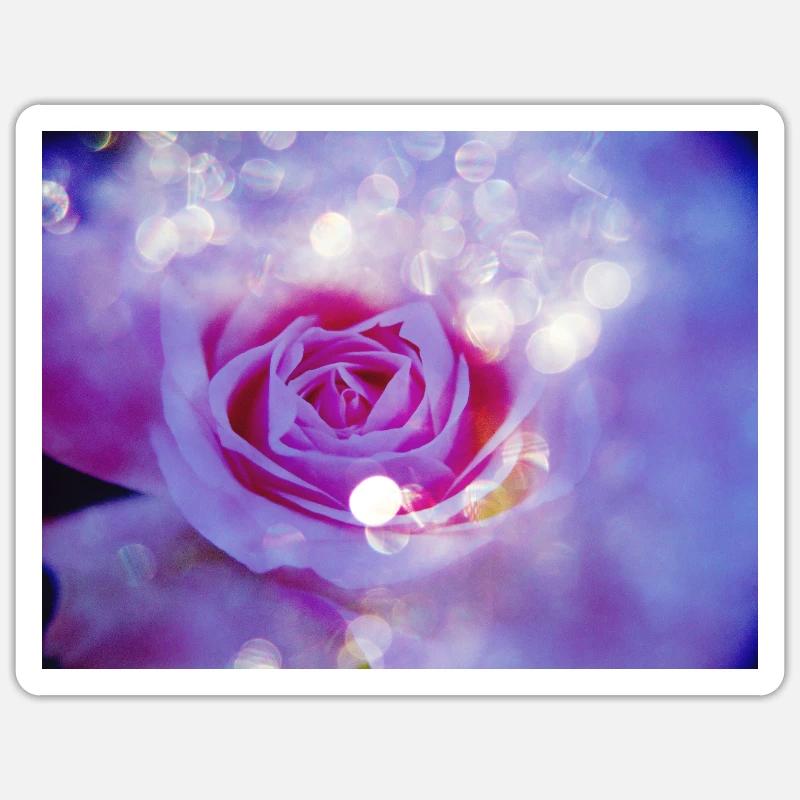 L’exposition multiple lumineuse de Rose Sticker taille S (10 x 10 cm)