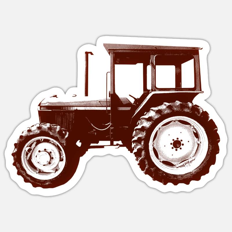 Tractor Builder - Sticker size S (10 x 10 cm) - white matte