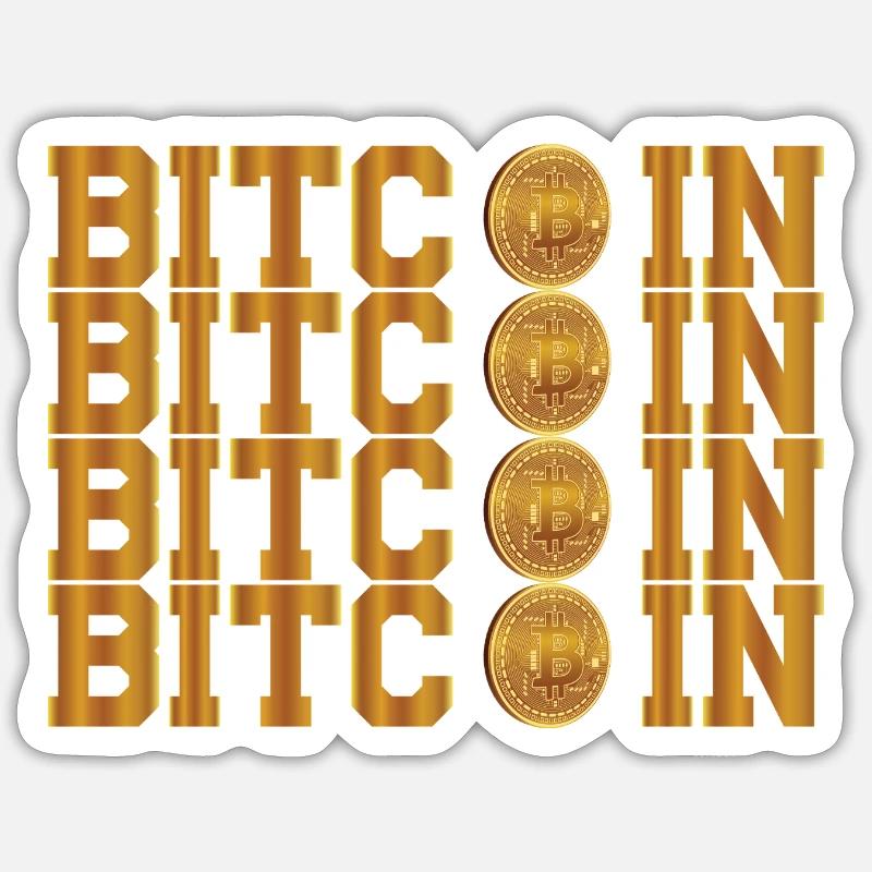 Bitcoin - Sticker size S (10 x 10 cm) - white matte