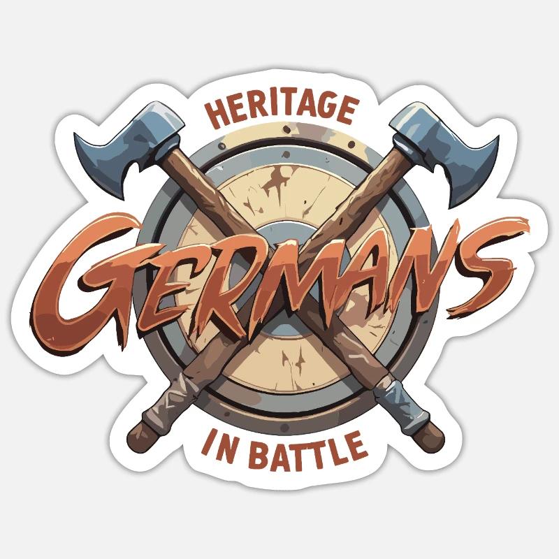Germans Fight Shield Graphic Sticker size S (10 x 10 cm)