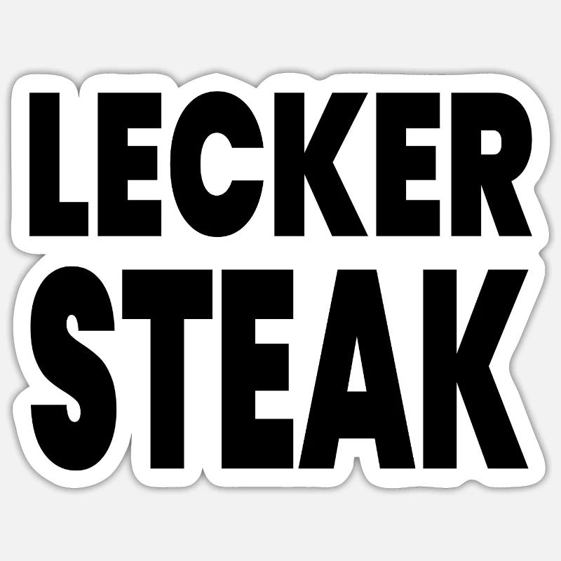 Steak - Sticker size S (10 x 10 cm) - white matte