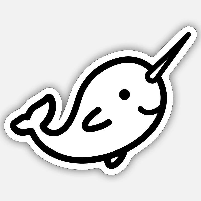 Narval Sticker taille S (10 x 10 cm)
