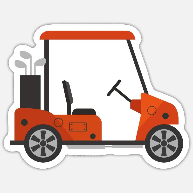 Golf carts Sticker size S (10 x 10 cm)