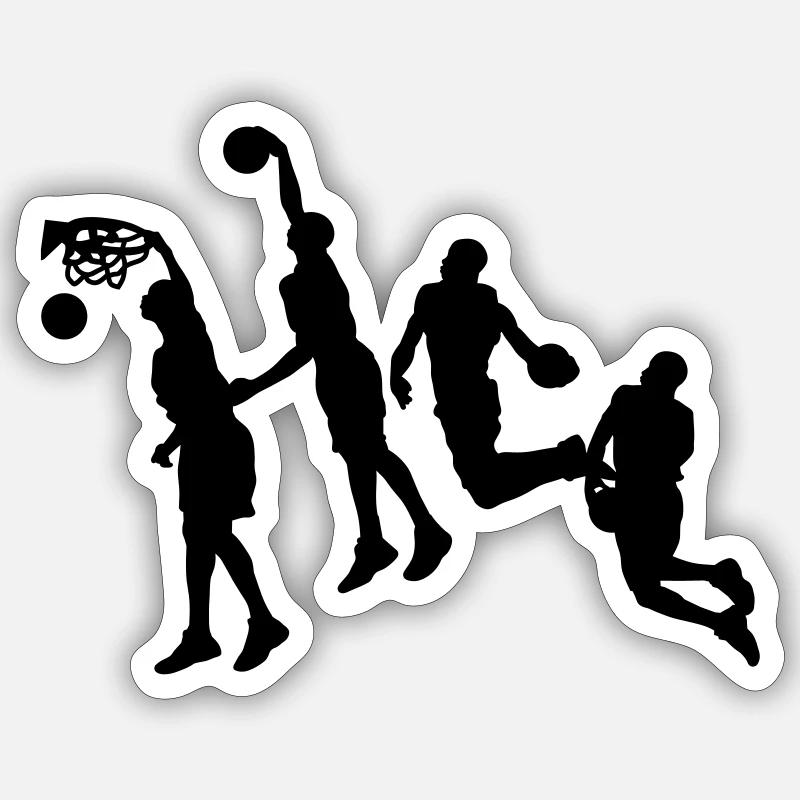 Basket-ball Sticker taille S (10 x 10 cm)