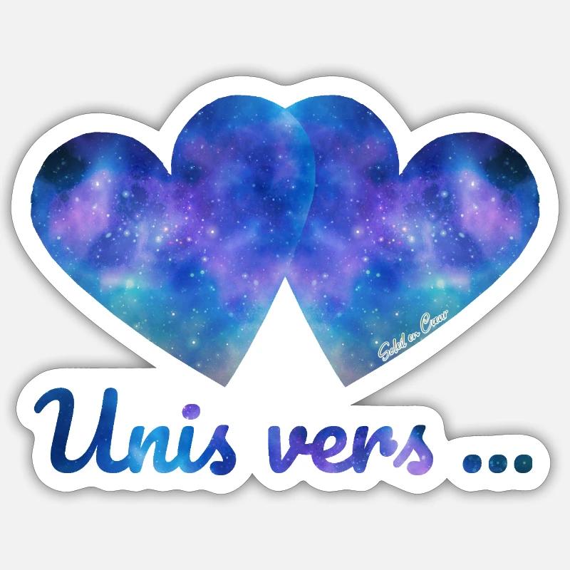Unis vers... - Sticker taille S (10 x 10 cm) - blanc mat