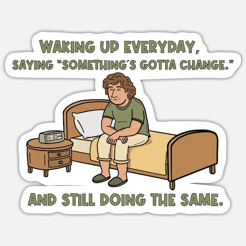 Awake Yet Stuck - Sticker size S (10 x 10 cm) - white matte
