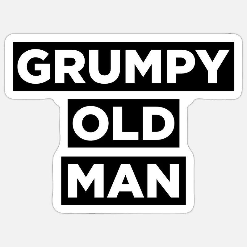 Grumpy Old Man Sticker size S (10 x 10 cm)