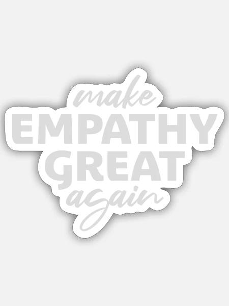 Make Empathy Great Again Politisch Statement Hoffn - Sticker Größe S (10 x 10 cm) - Mattweiß