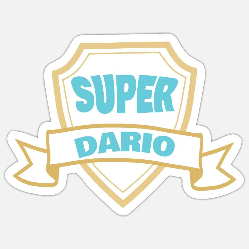Gift for Dario - Sticker size S (10 x 10 cm) - white matte