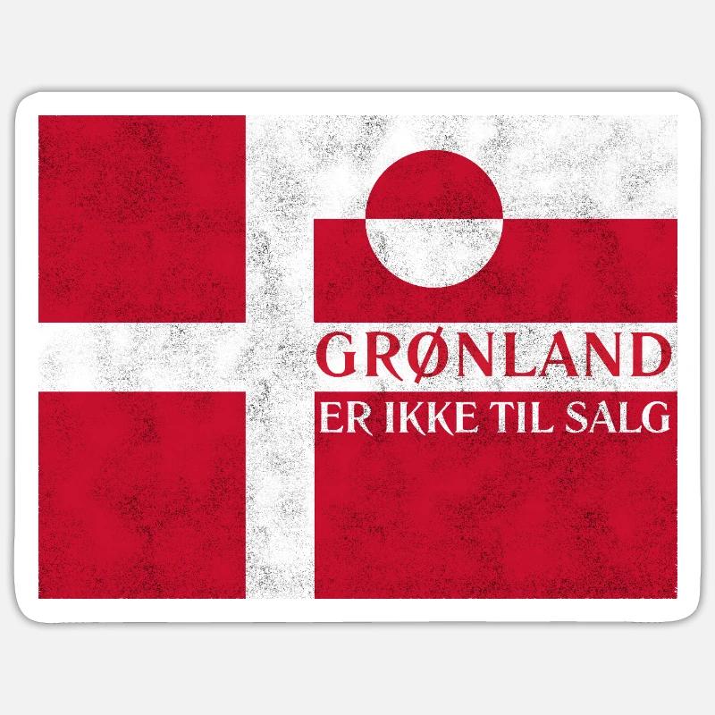 Grønland Ikke Til Salg - Sticker size S (10 x 10 cm) - white matte
