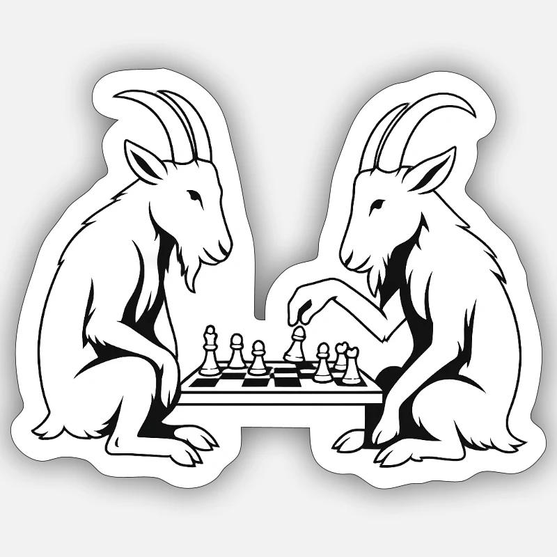 Checkmate, Goat Edition Sticker size S (10 x 10 cm)