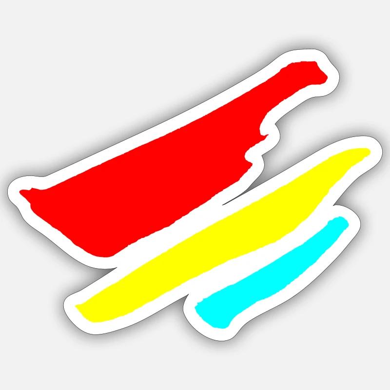 Bandes - Motif de drapeau VECTOR - Sticker taille S (10 x 10 cm) - blanc mat