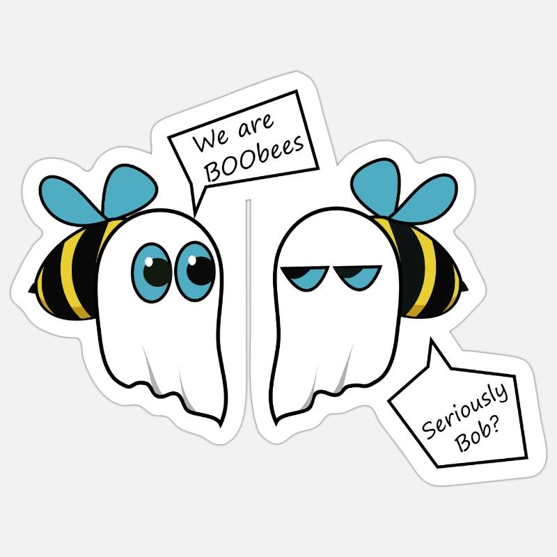 Booooobees - Sticker taille S (10 x 10 cm) - blanc mat