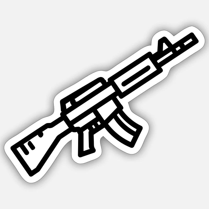 Fusil Sticker taille S (10 x 10 cm)