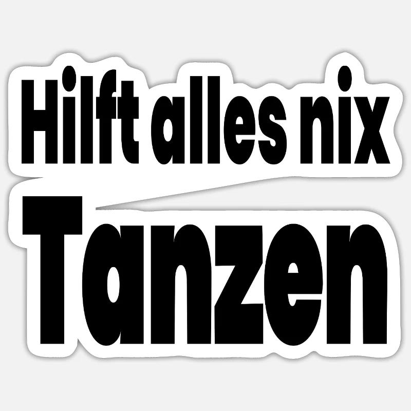 Danser - Sticker taille S (10 x 10 cm) - blanc mat