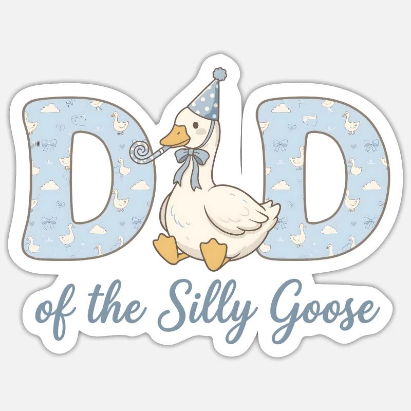 Dadd der Dummen Gans - Sticker Größe S (10 x 10 cm) - Mattweiß