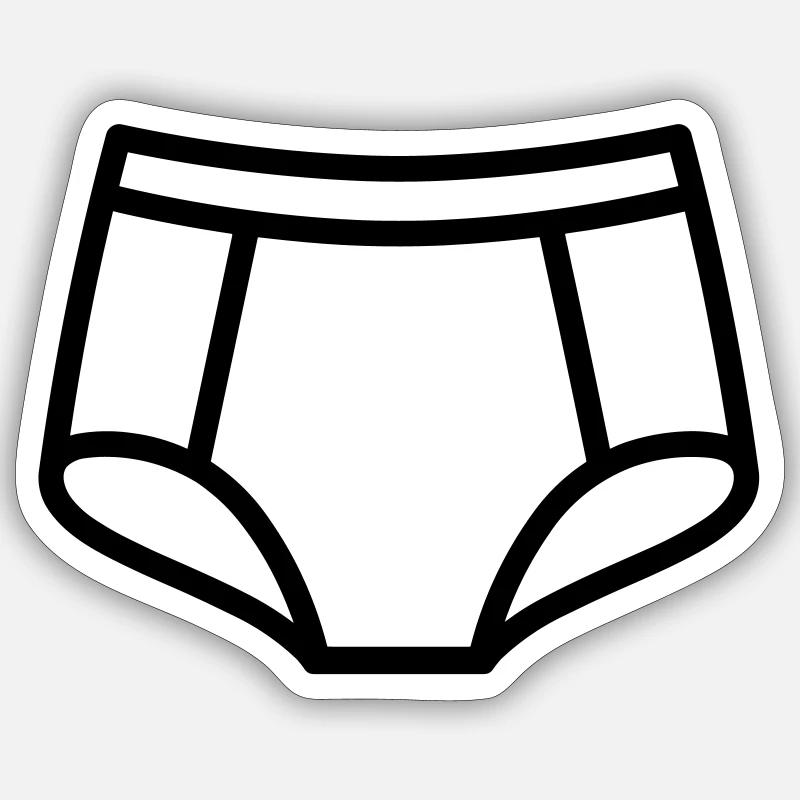 Boxer shorts - Sticker size S (10 x 10 cm) - white matte