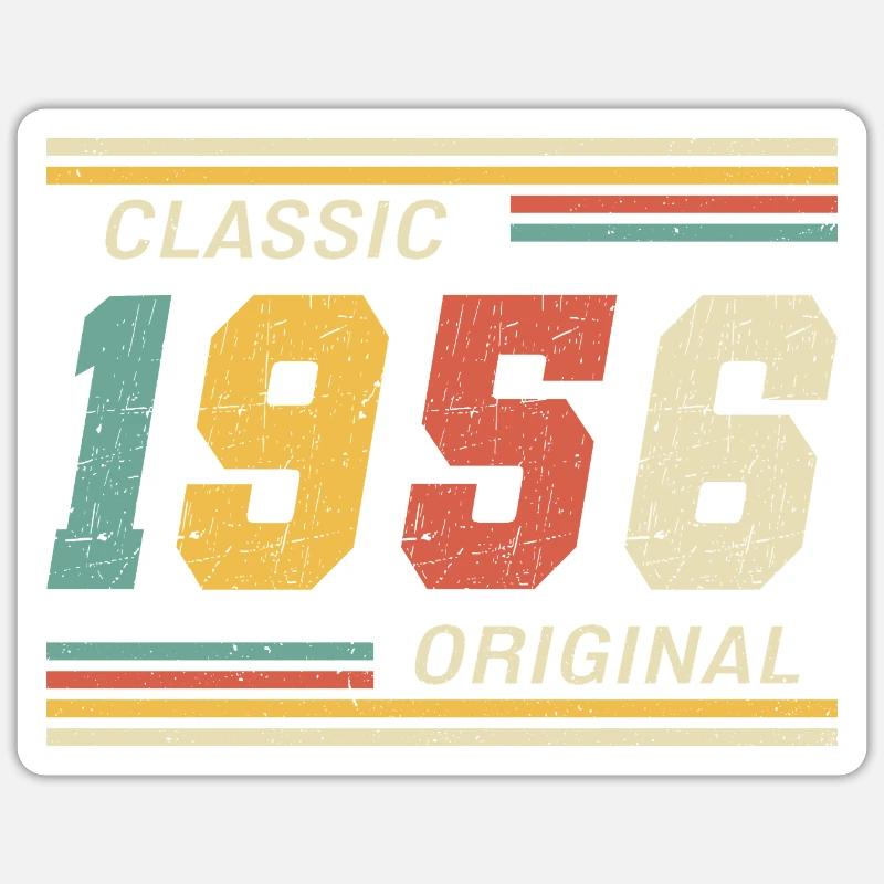 1956 - Original classique - Sticker taille S (10 x 10 cm) - blanc mat