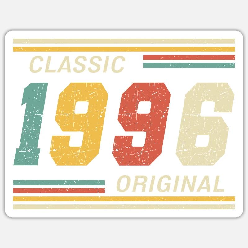 1996 - Original classique - Sticker taille S (10 x 10 cm) - blanc mat