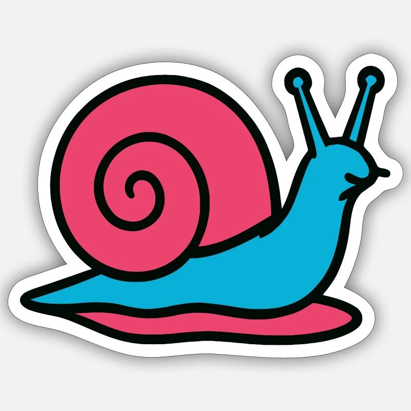 Escargot Pop Art Gastéropode Potager Sticker taille S (10 x 10 cm)
