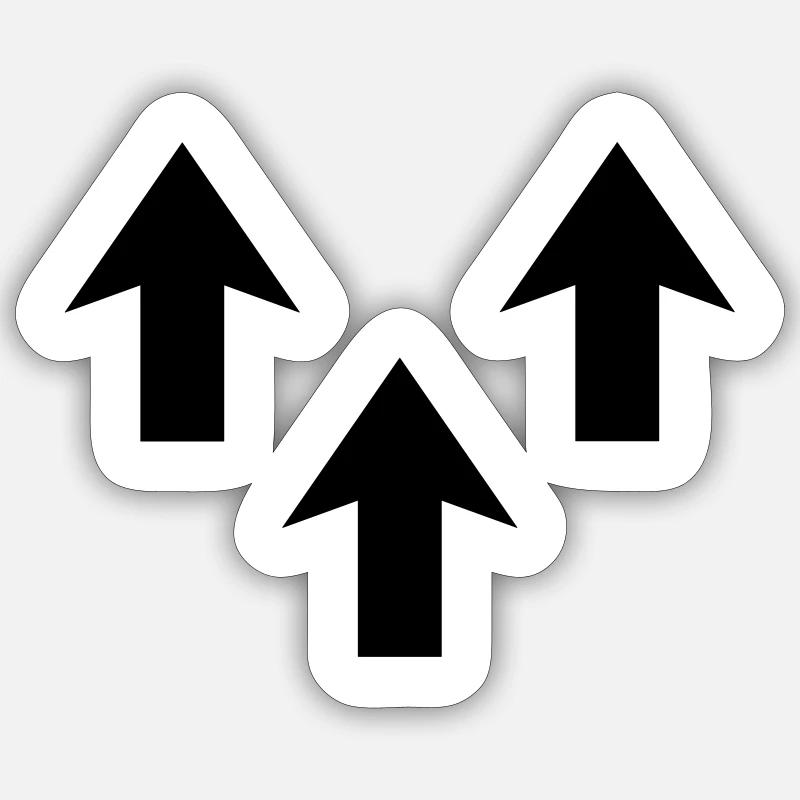 Arrows - Sticker size S (10 x 10 cm) - white matte