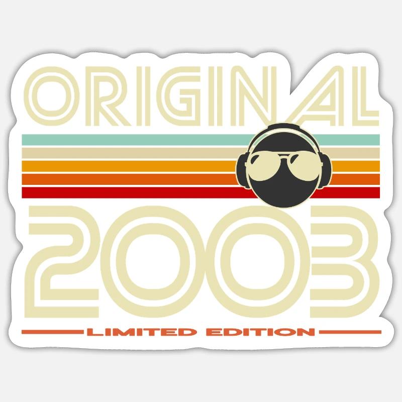 Original 2003 édition rétro - Sticker taille S (10 x 10 cm) - blanc mat