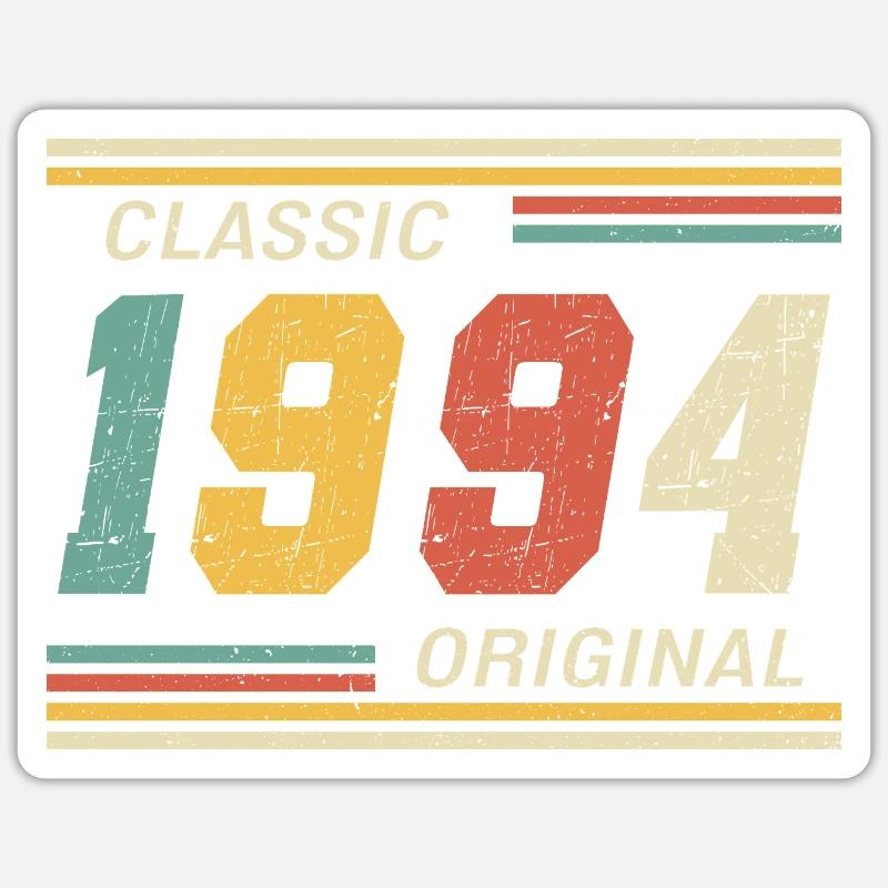Classique 1994 original 1994 - Sticker taille S (10 x 10 cm) - blanc mat