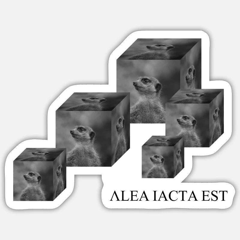 Cubes - Sticker Größe S (10 x 10 cm) - Mattweiß