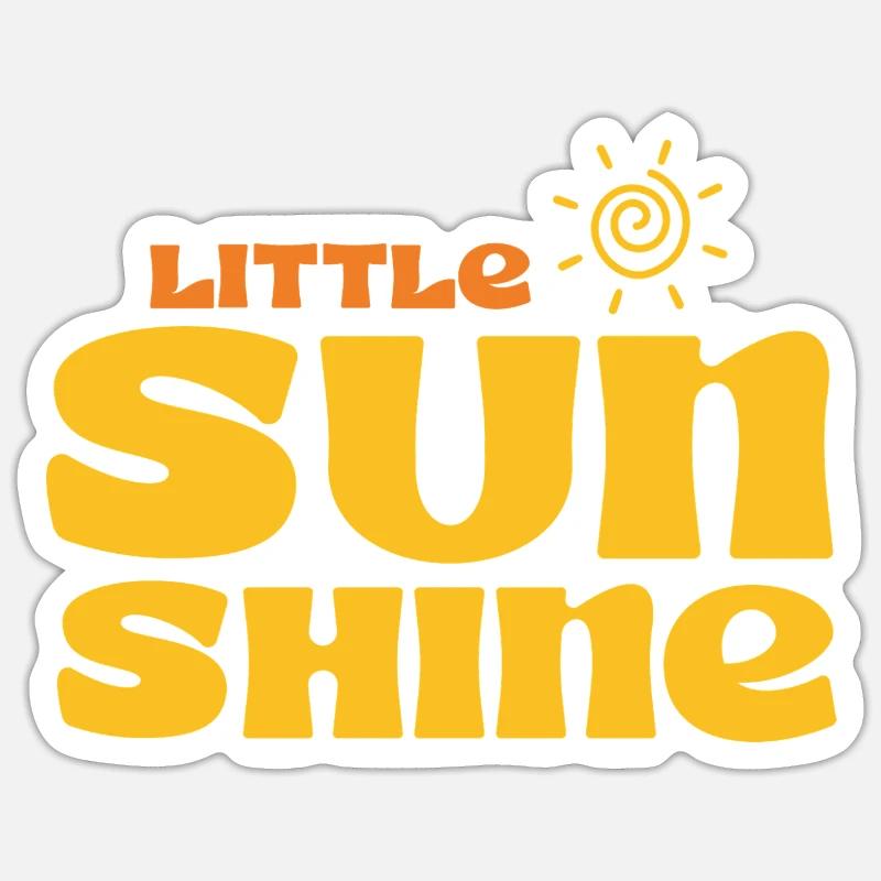 PETIT RAYON DE SOLEIL - Sticker taille S (10 x 10 cm) - blanc mat