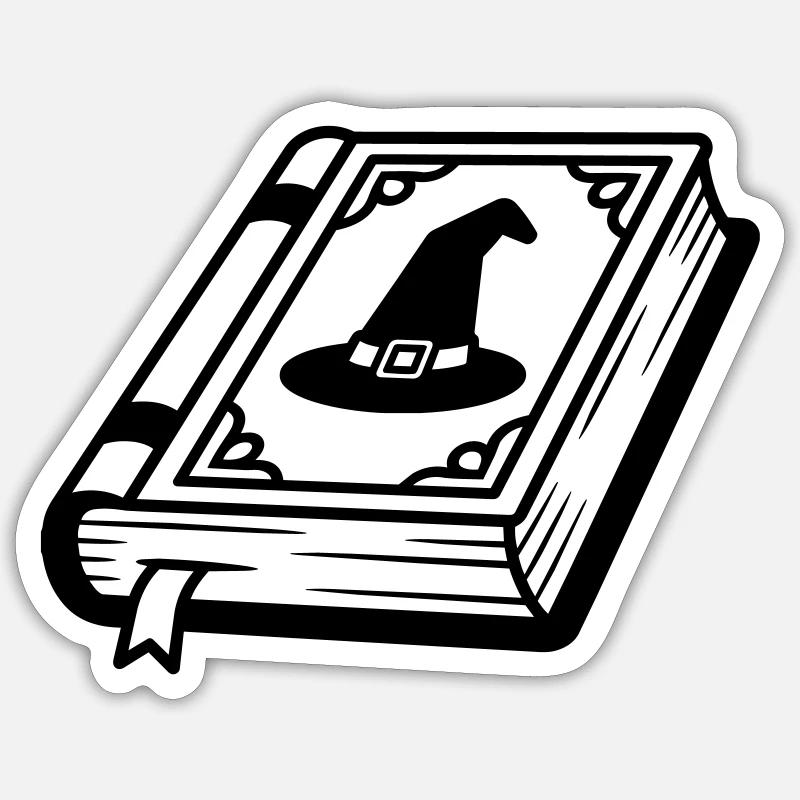 Zaubererbuch Sticker Größe S (10 x 10 cm)