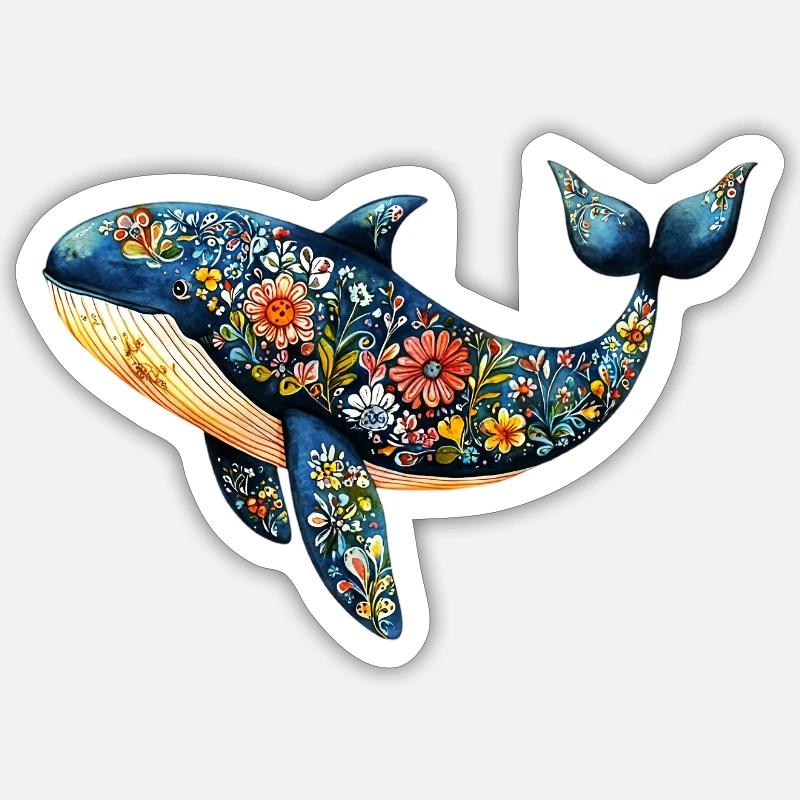 Save the Whale - Sticker size S (10 x 10 cm) - white matte