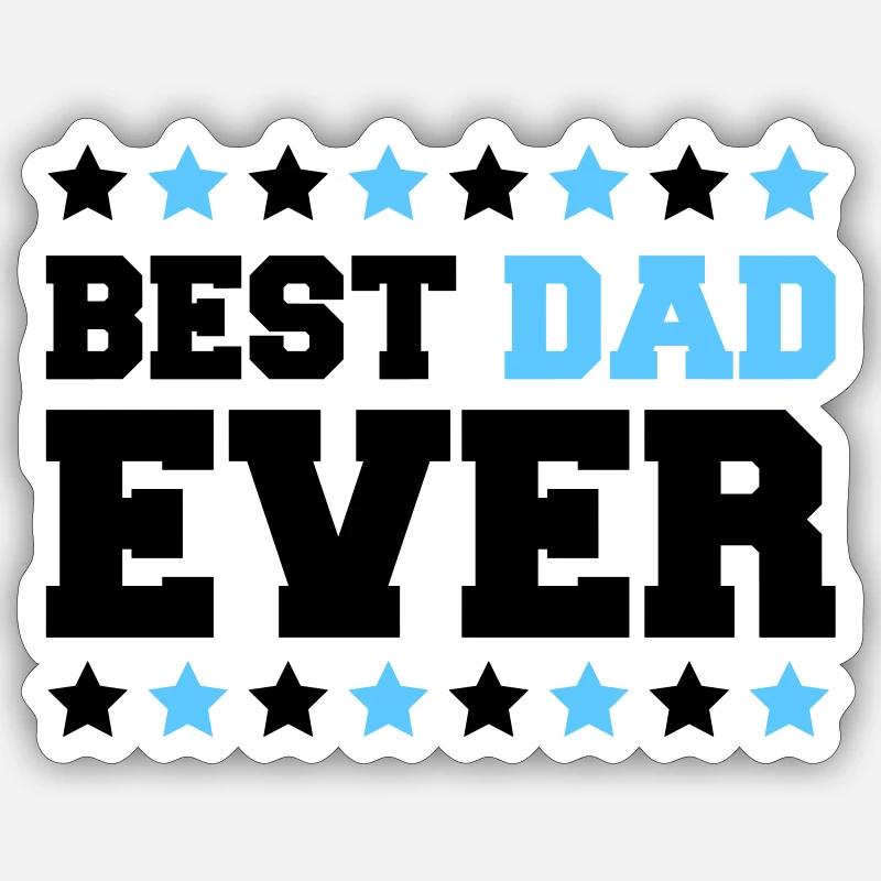 Bold Dad Stars Emblem - Sticker size S (10 x 10 cm) - white matte