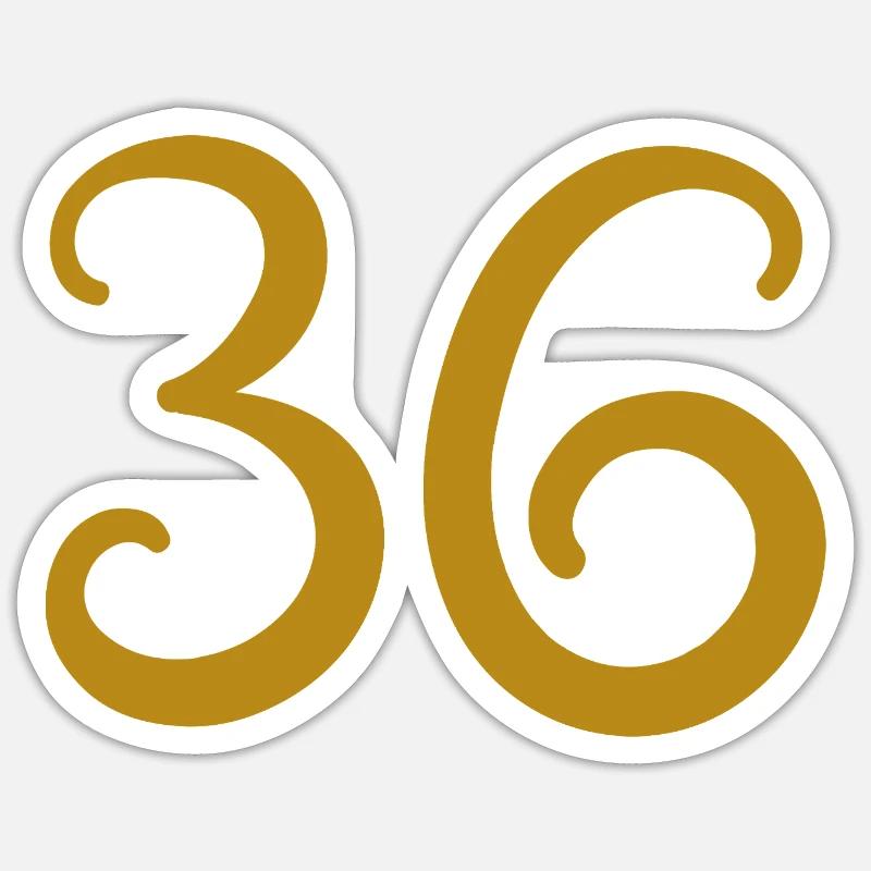 36 - Sticker size S (10 x 10 cm) - white matte