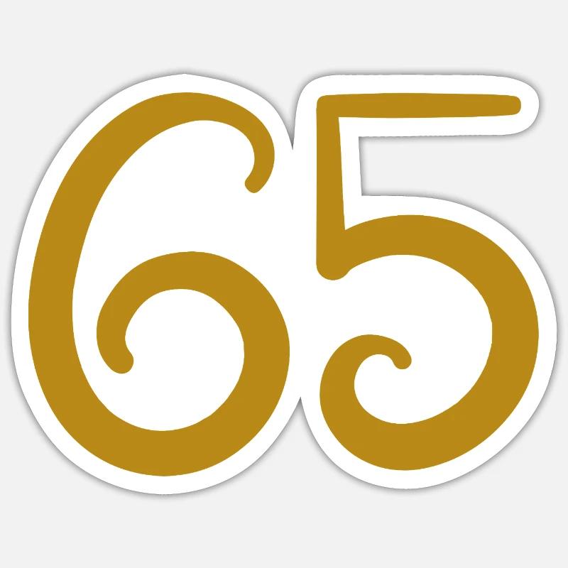 65 - Sticker taille S (10 x 10 cm) - blanc mat