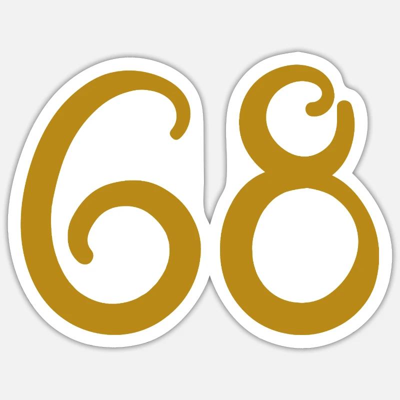 68 - Sticker taille S (10 x 10 cm) - blanc mat