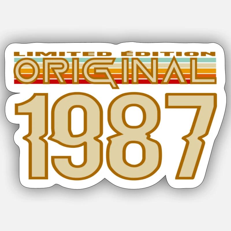 Original 1987 Retro Edition - Sticker size S (10 x 10 cm) - white matte