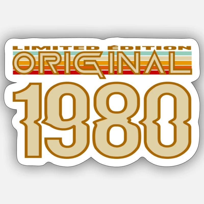Retro 1980's First Edition - Sticker size S (10 x 10 cm) - white matte