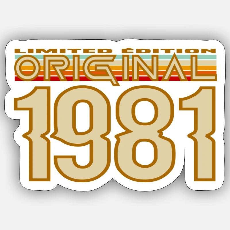 1981 Retro Original - Sticker size S (10 x 10 cm) - white matte
