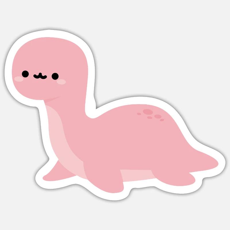 Brontosaurus Harmonica - Sticker size S (10 x 10 cm) - white matte
