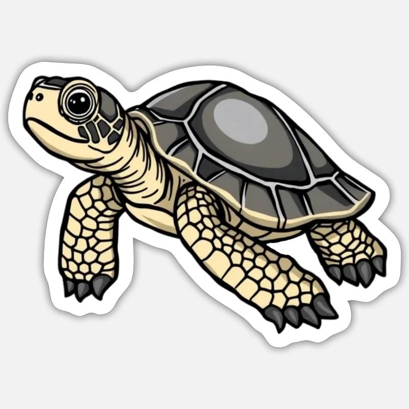 Turtle Turtle Gift - Sticker size S (10 x 10 cm) - white matte