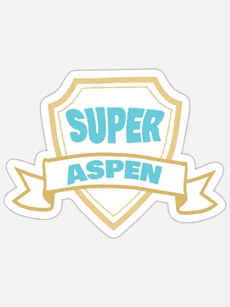 Aspen - Sticker Größe S (10 x 10 cm) - Mattweiß