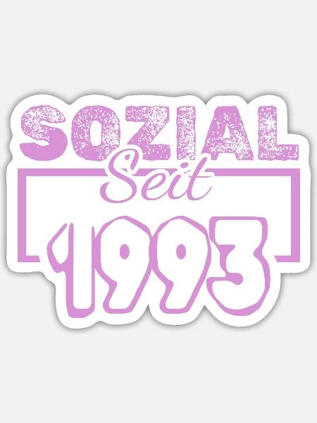 1993 - Sticker Größe S (10 x 10 cm) - Mattweiß